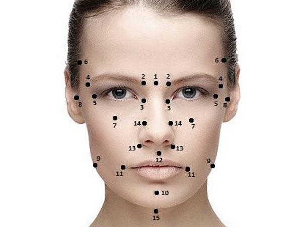 точка для упругости кожи лица