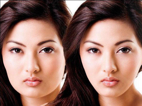 Упражнения для похудения лица фото до и после